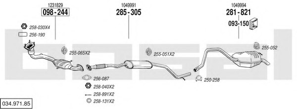 BOSAL 034.971.85 Exhaust System